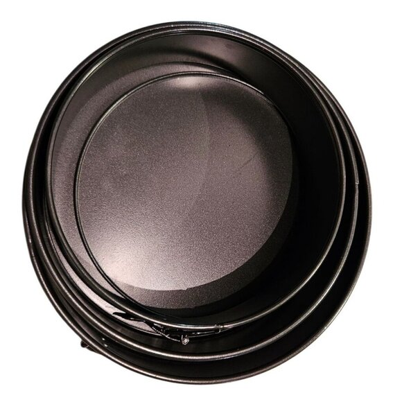 Wilton Cake Pans Nonstick Springform Set 3 Piece Black - Picture 1 of 8